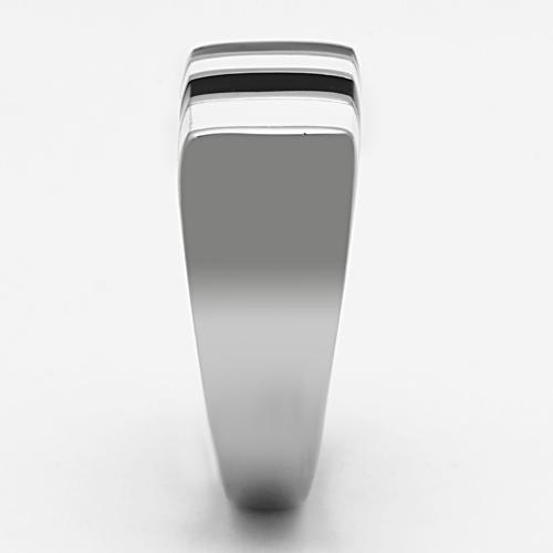 High polished (no plating) Stainless Steel Ring with Epoxy  in Multi Color