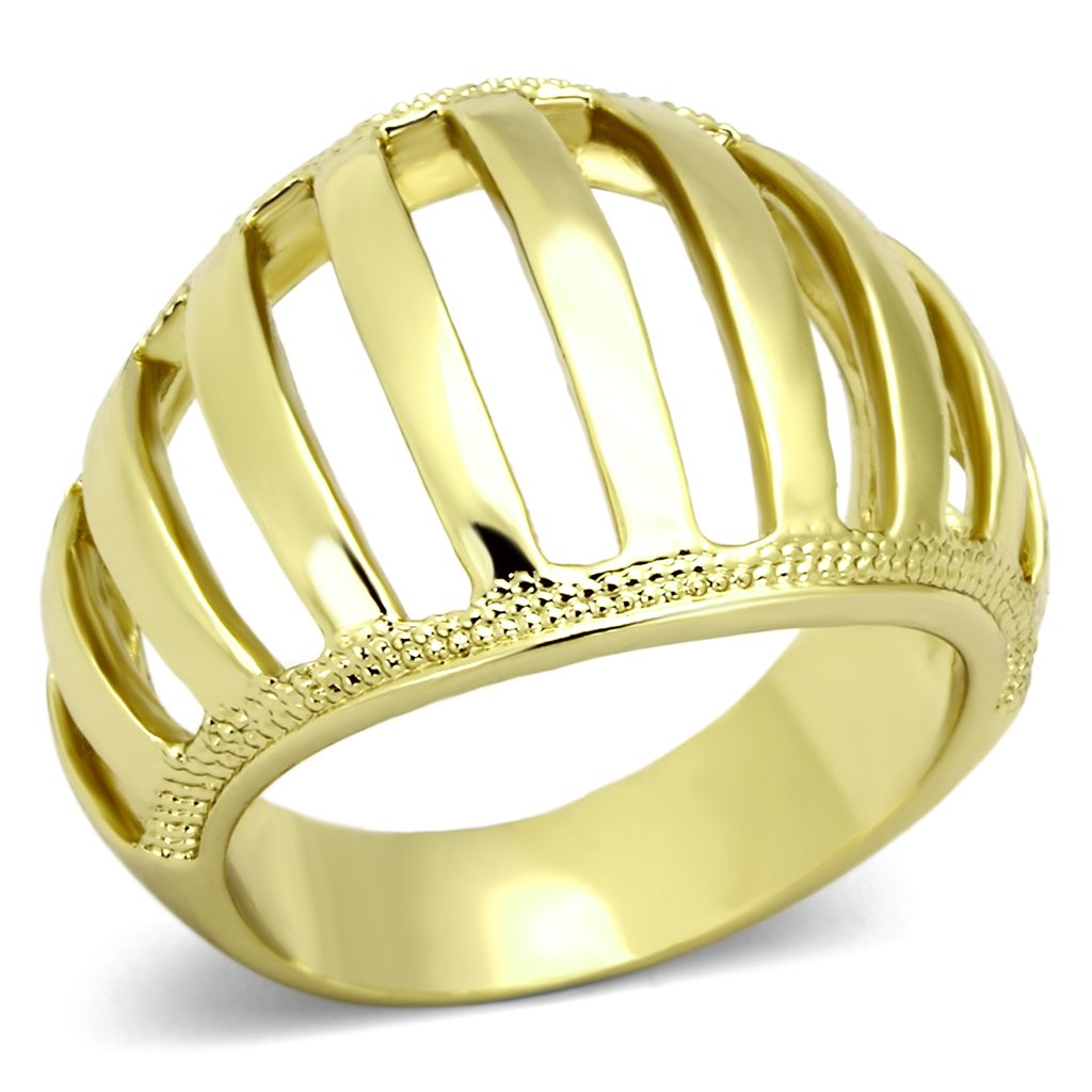IP Gold(Ion Plating) Stainless Steel Ring with No Stone