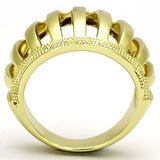 IP Gold(Ion Plating) Stainless Steel Ring with No Stone