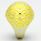 IP Gold(Ion Plating) Stainless Steel Ring with Epoxy  in Topaz