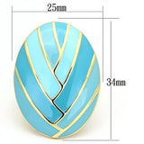 IP Gold(Ion Plating) Stainless Steel Ring with Epoxy  in Multi Color