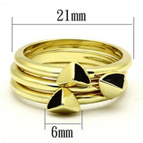 IP Gold(Ion Plating) Stainless Steel Ring with Epoxy  in Jet