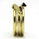 IP Gold(Ion Plating) Stainless Steel Ring with Epoxy  in Jet