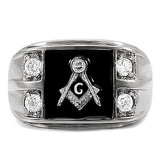 High polished (no plating) Stainless Steel Ring with AAA Grade CZ  in Clear