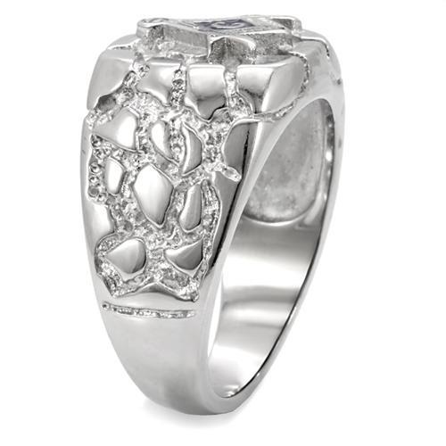 High polished (no plating) Stainless Steel Ring with No Stone