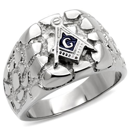 High polished (no plating) Stainless Steel Ring with No Stone