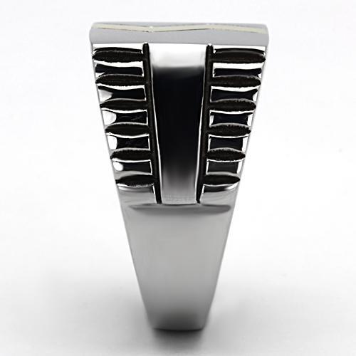 Two-Tone IP Gold (Ion Plating) Stainless Steel Ring with Epoxy  in Jet