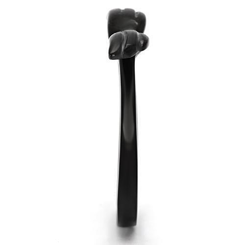IP Black(Ion Plating) Stainless Steel Ring with No Stone