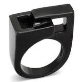 IP Black(Ion Plating) Stainless Steel Ring with No Stone