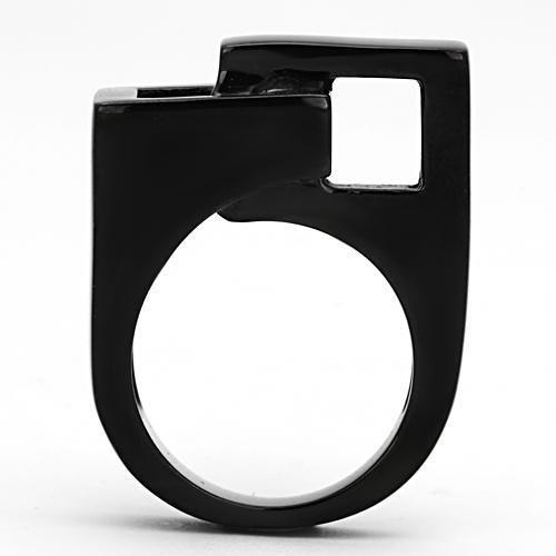 IP Black(Ion Plating) Stainless Steel Ring with No Stone