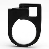 IP Black(Ion Plating) Stainless Steel Ring with No Stone