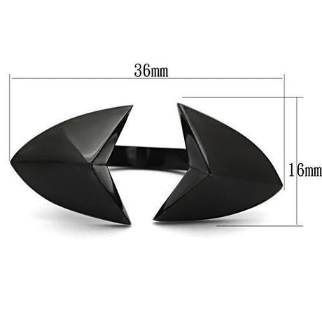 IP Black(Ion Plating) Stainless Steel Ring with No Stone