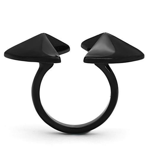 IP Black(Ion Plating) Stainless Steel Ring with No Stone