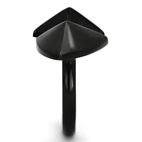 IP Black(Ion Plating) Stainless Steel Ring with No Stone