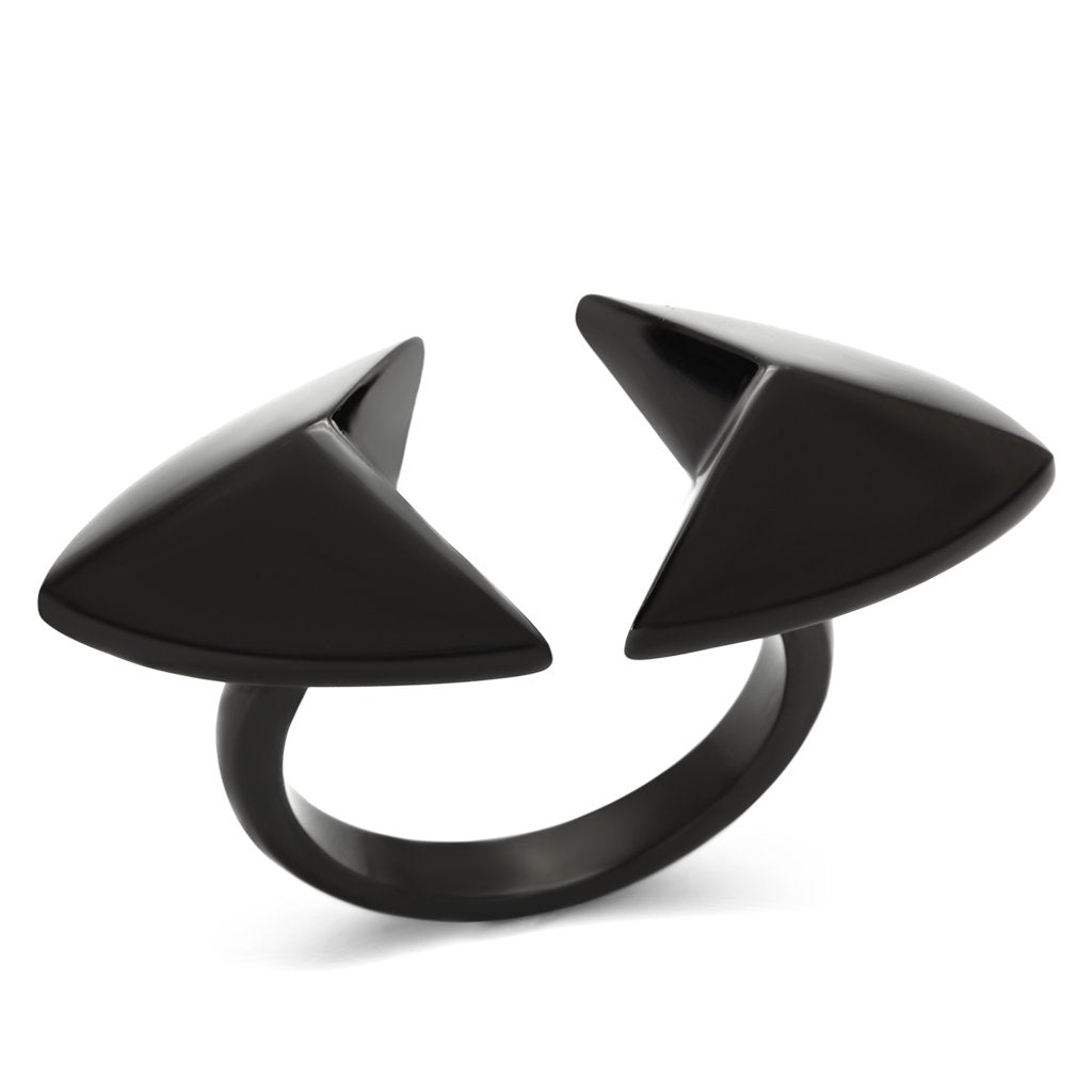 IP Black(Ion Plating) Stainless Steel Ring with No Stone