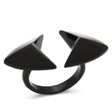 IP Black(Ion Plating) Stainless Steel Ring with No Stone
