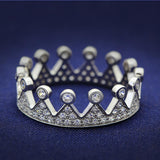 Rhodium 925 Sterling Silver Ring with AAA Grade CZ  in Clear