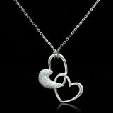 Rhodium 925 Sterling Silver Chain Pendant with AAA Grade CZ  in Clear