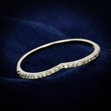 Rhodium 925 Sterling Silver Ring with AAA Grade CZ  in Clear