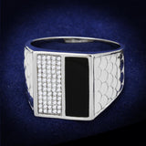 Rhodium 925 Sterling Silver Ring with AAA Grade CZ  in Clear