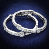 Rhodium 925 Sterling Silver Ring with AAA Grade CZ  in Clear