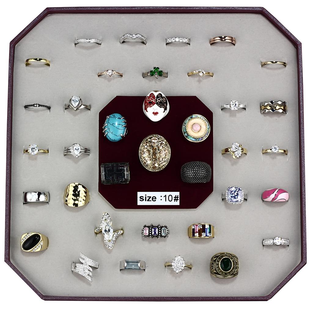 001-SIZE10 - Assorted Brass Ring with Assorted  in Assorted