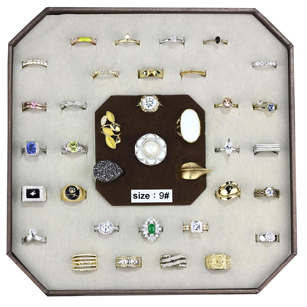 001-SIZE9 - Assorted Brass Ring with Assorted  in Assorted