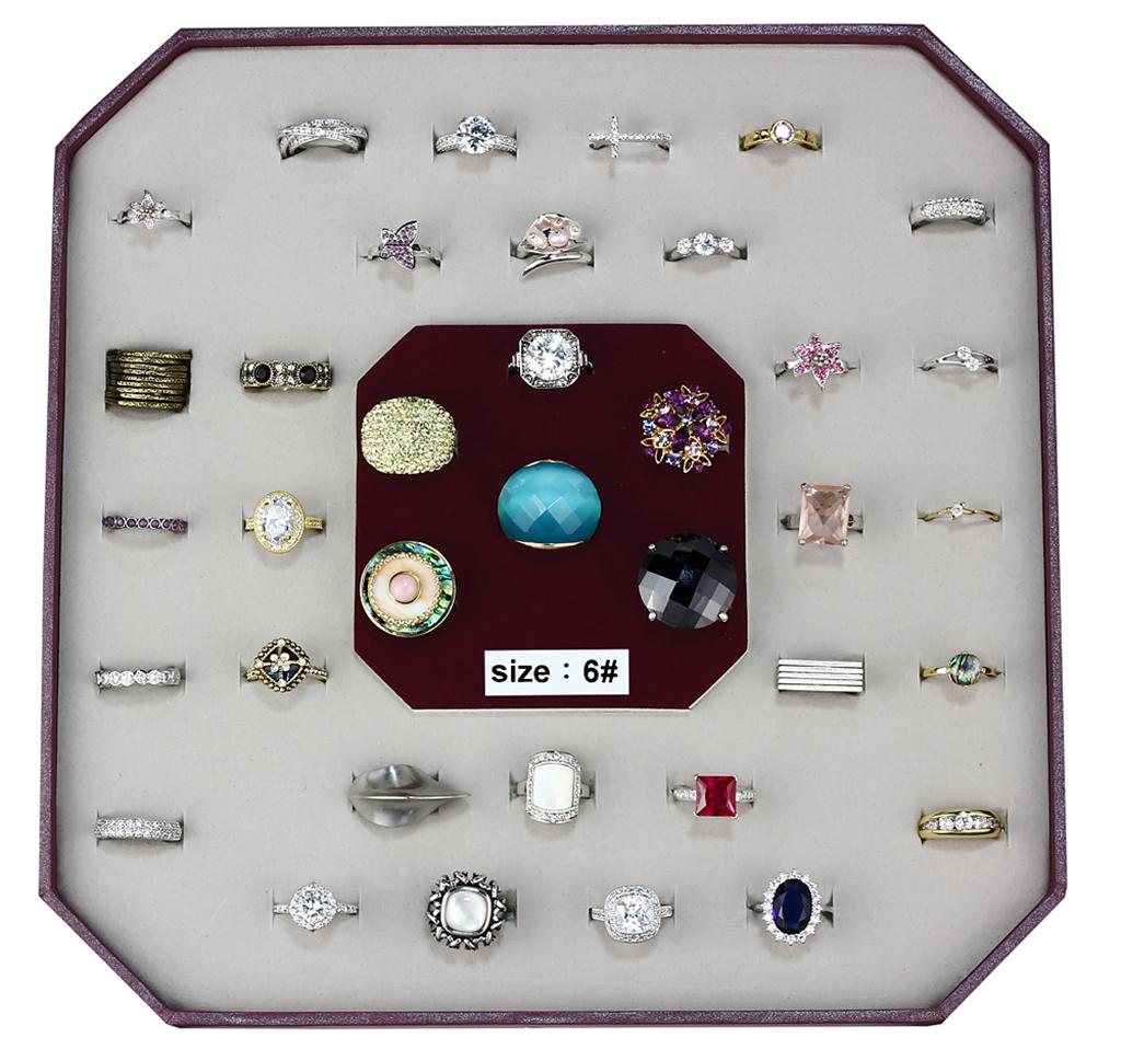 003-SIZE6 - Assorted Brass Ring with Assorted  in Assorted