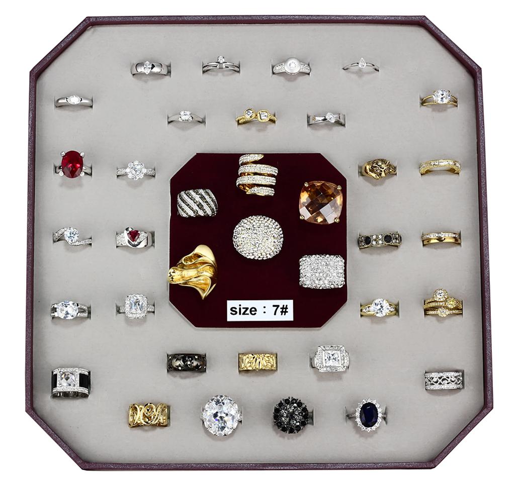 004-SIZE7 - Assorted Brass Ring with Assorted  in Assorted