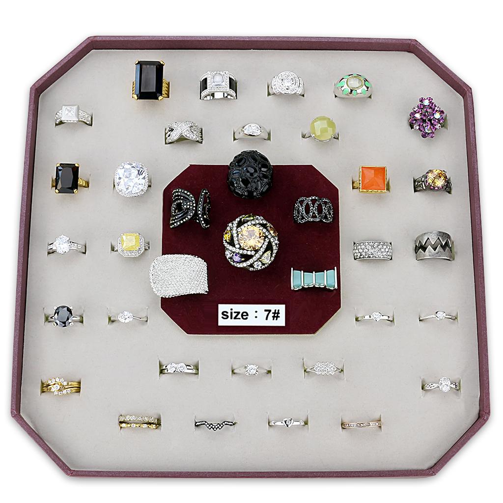 005-SIZE7 - Assorted Brass Ring with Assorted  in Assorted