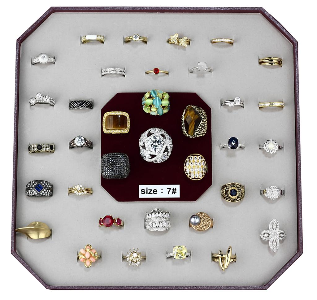 007-SIZE7 - Assorted Brass Ring with Assorted  in Assorted