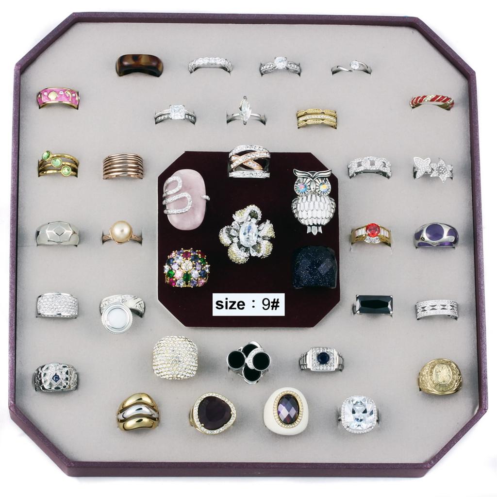 008-SIZE9 - Assorted Brass Ring with Assorted  in Assorted