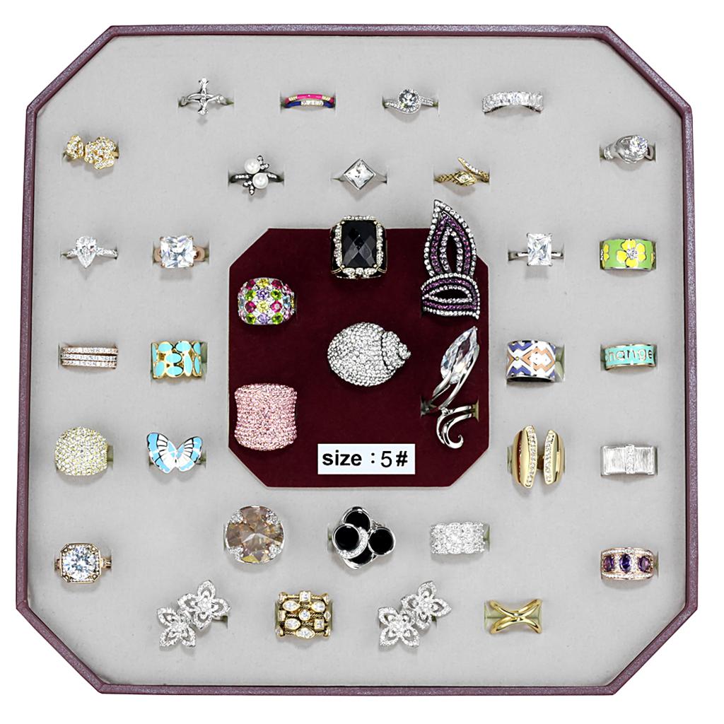009-SIZE5 - Assorted Brass Ring with Assorted  in Assorted