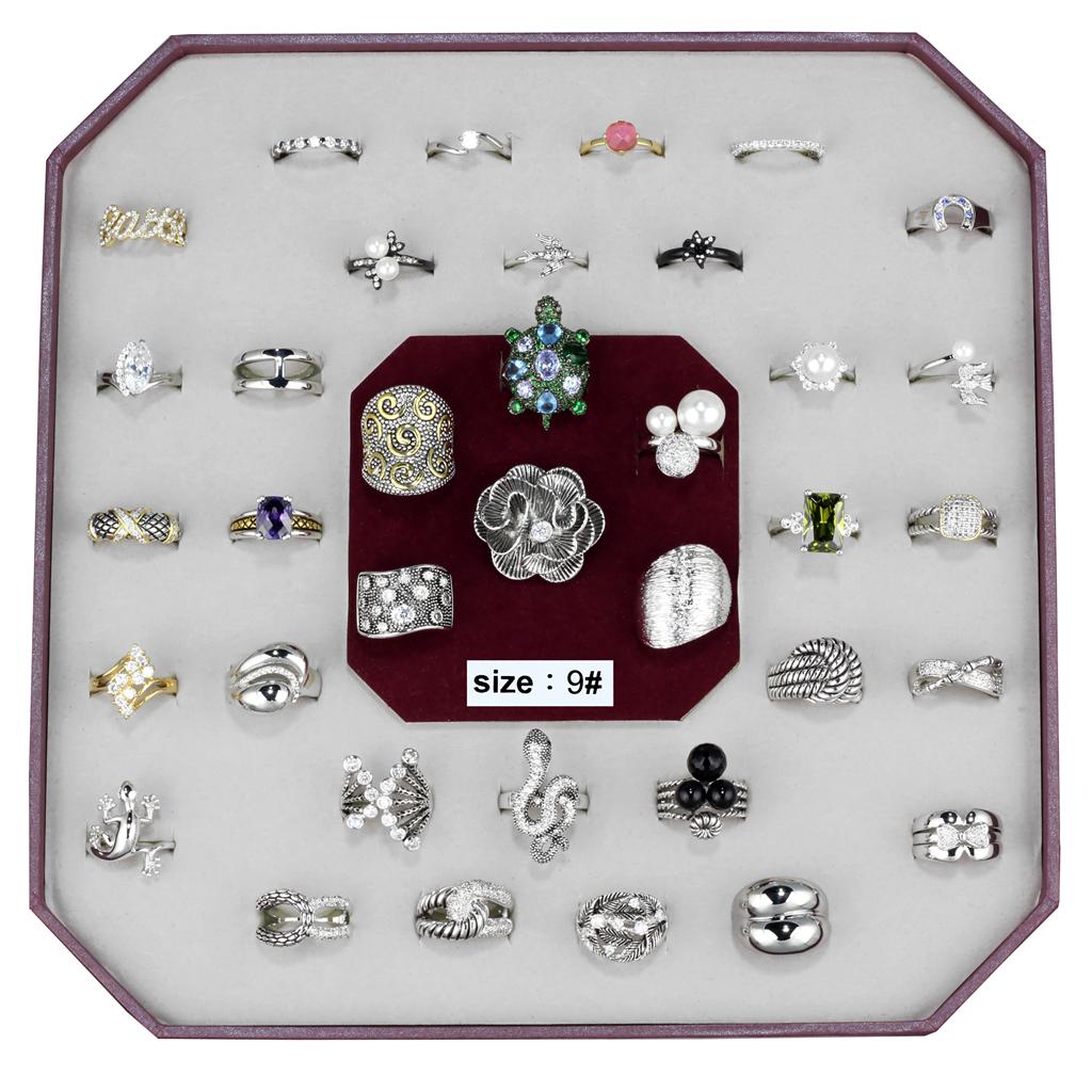 012-SIZE9 - Assorted Brass Ring with Assorted  in Assorted