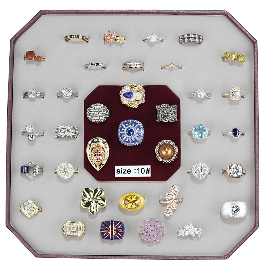 014-SIZE10 - Assorted Brass Ring with Assorted  in Assorted