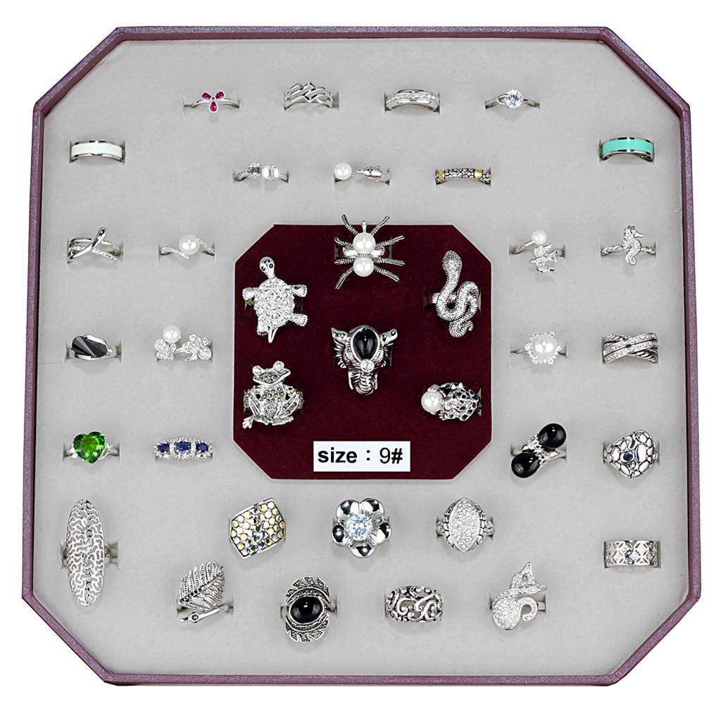 014-SIZE9 - Assorted Brass Ring with Assorted  in Assorted