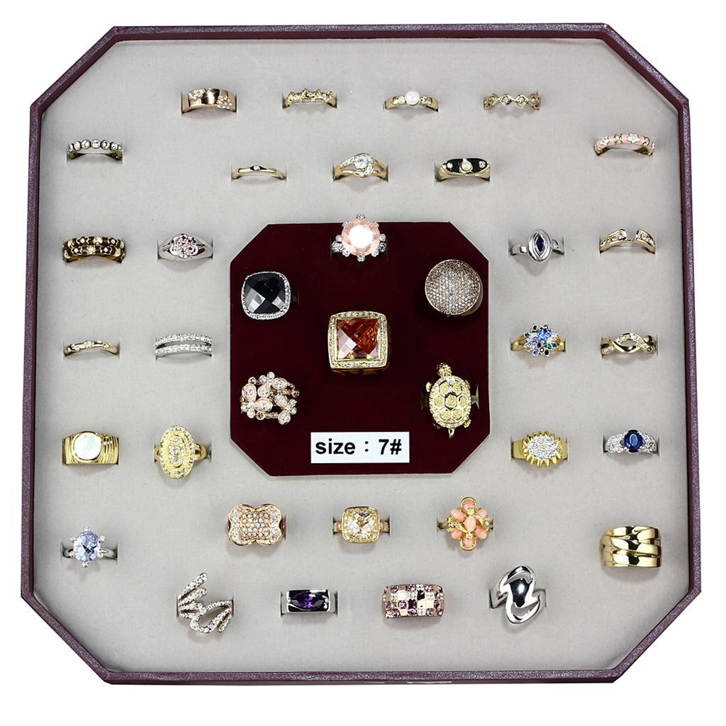 015-SIZE7 - Assorted Brass Ring with Assorted  in Assorted