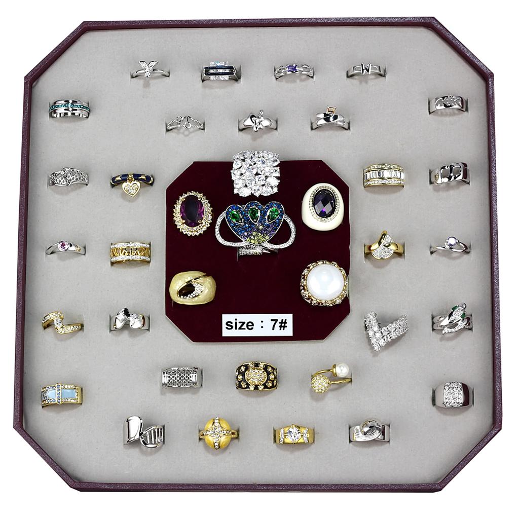 016-SIZE7 - Assorted Brass Ring with Assorted  in Assorted