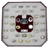 016-SIZE7 - Assorted Brass Ring with Assorted  in Assorted