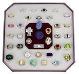 016-SIZE8 - Assorted Brass Ring with Assorted  in Assorted