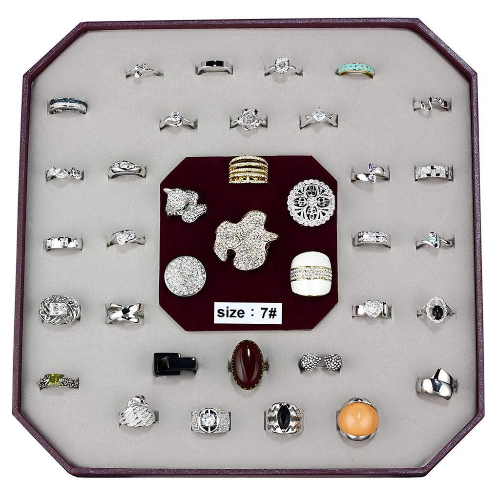 017-SIZE7 - Assorted Brass Ring with Assorted  in Assorted