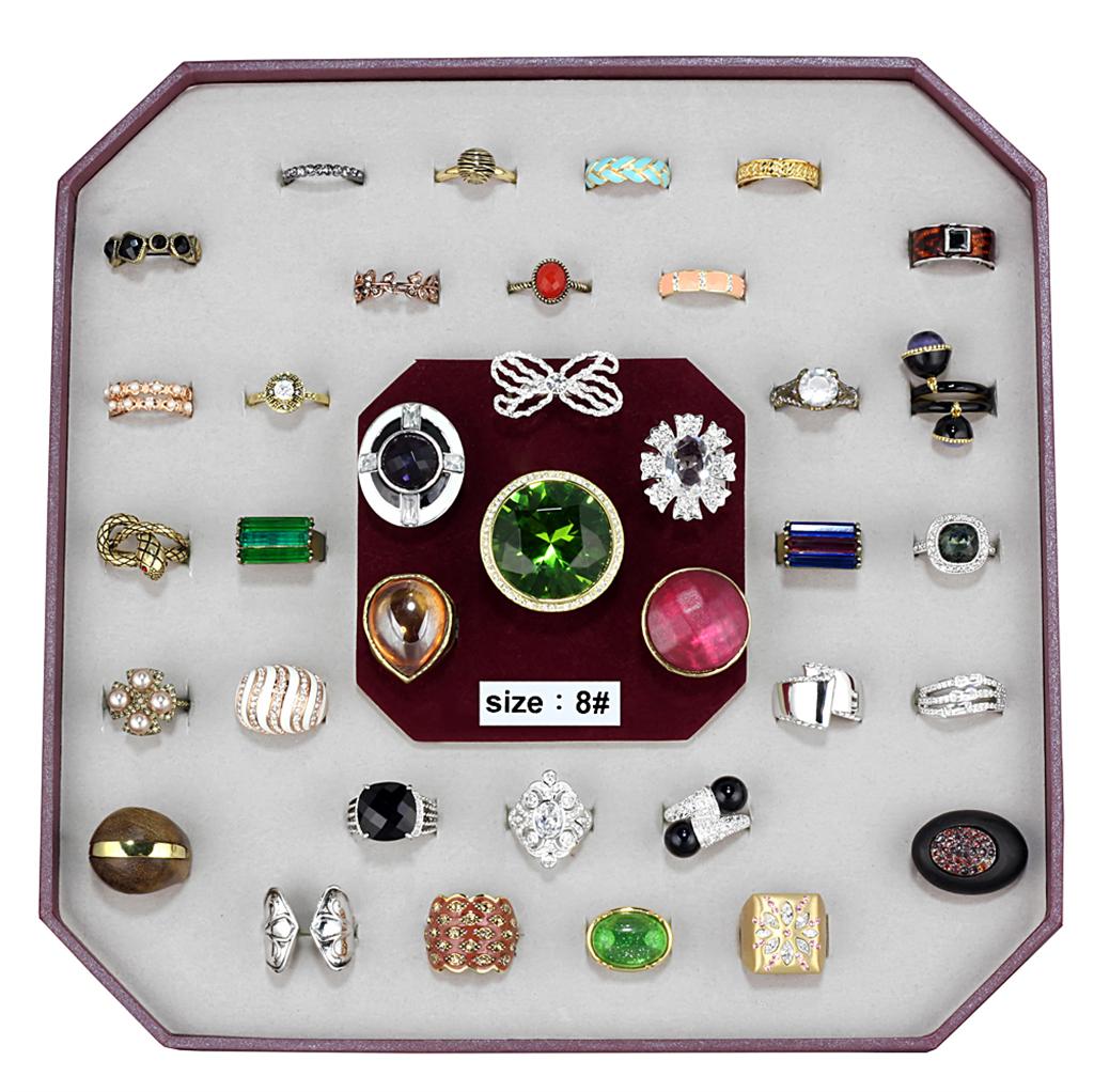 019-SIZE8 - Assorted Brass Ring with Assorted  in Assorted