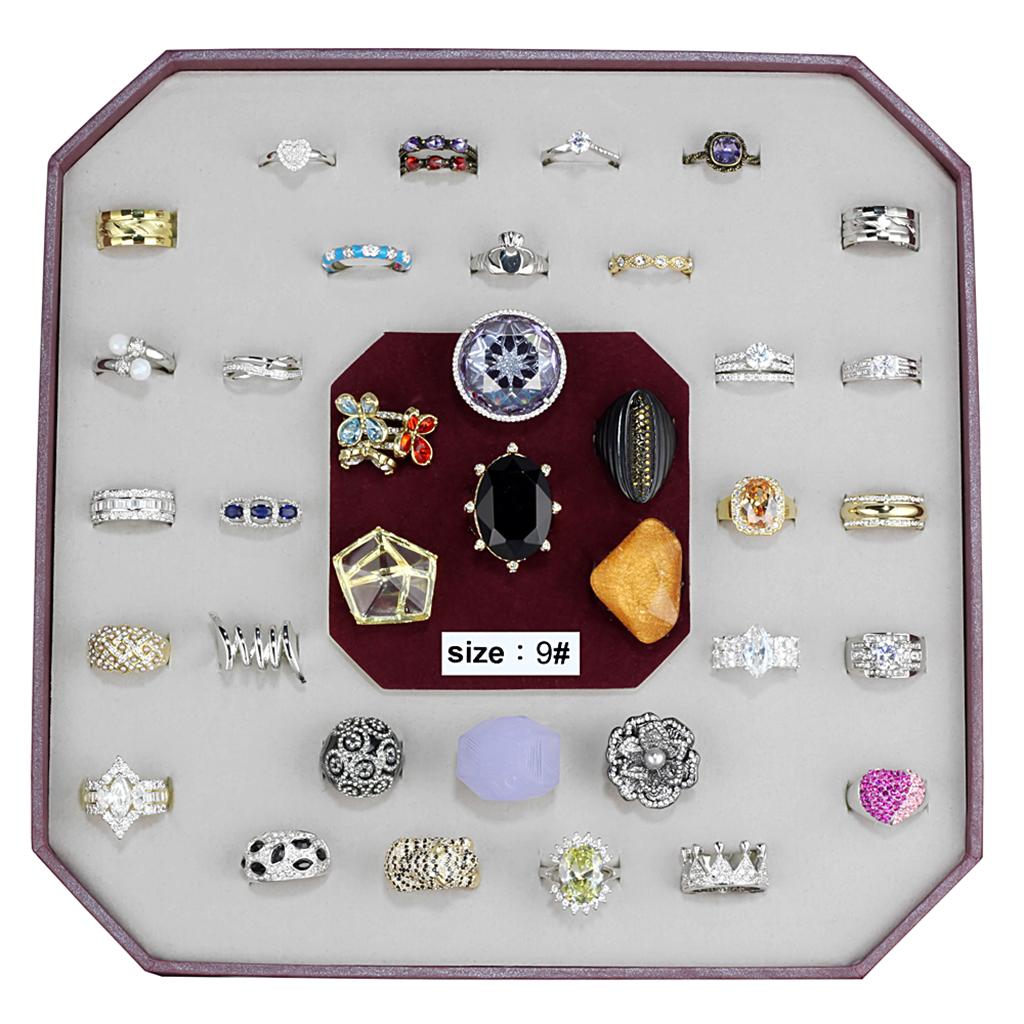 021-SIZE9 - Assorted Brass Ring with Assorted  in Assorted