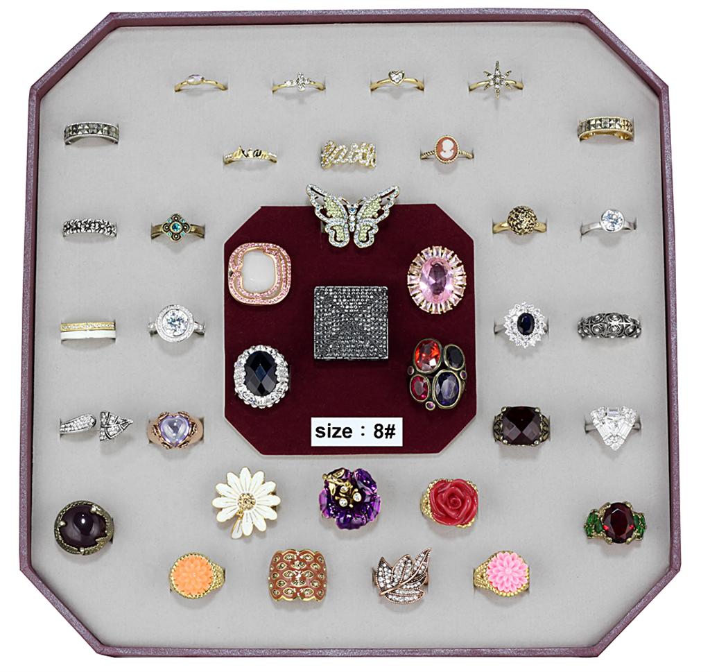 022-SIZE8 - Assorted Brass Ring with Assorted  in Assorted