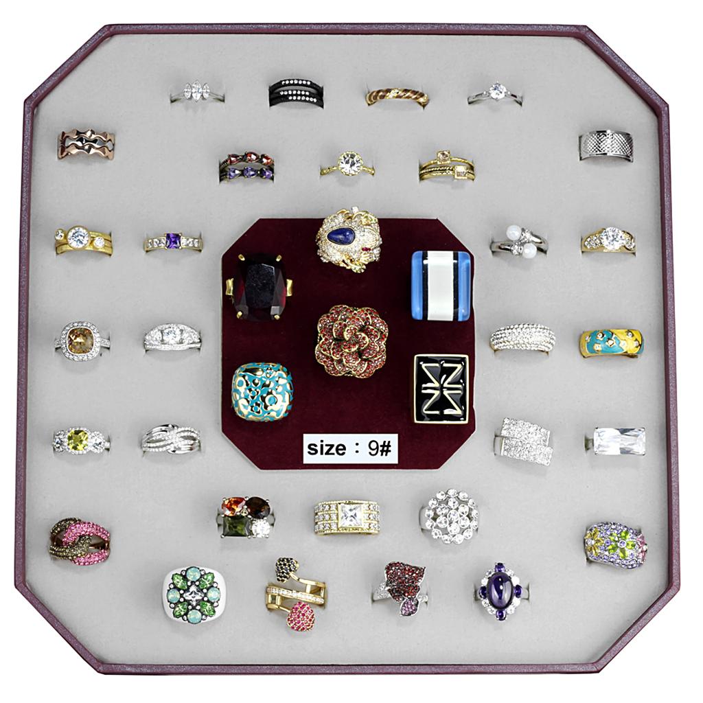 022-SIZE9 - Assorted Brass Ring with Assorted  in Assorted