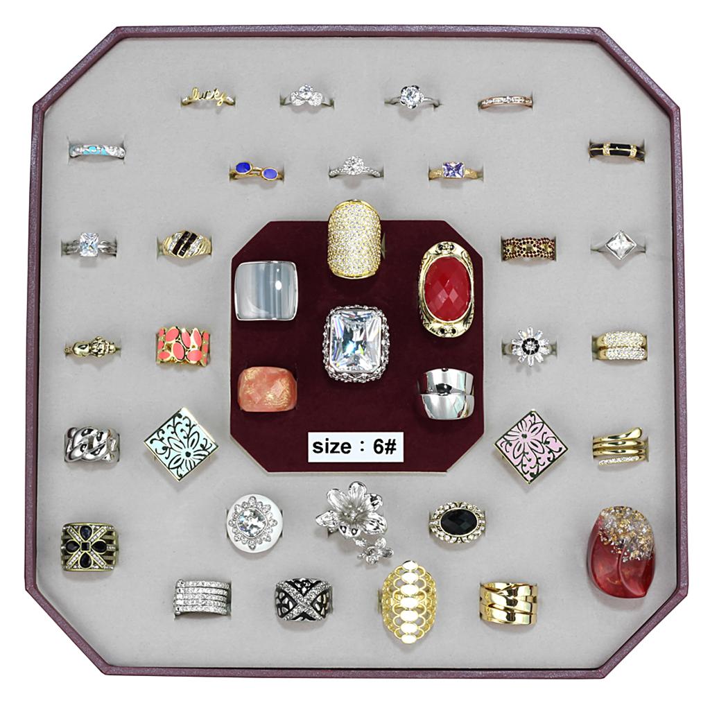 023-SIZE6 - Assorted Brass Ring with Assorted  in Assorted