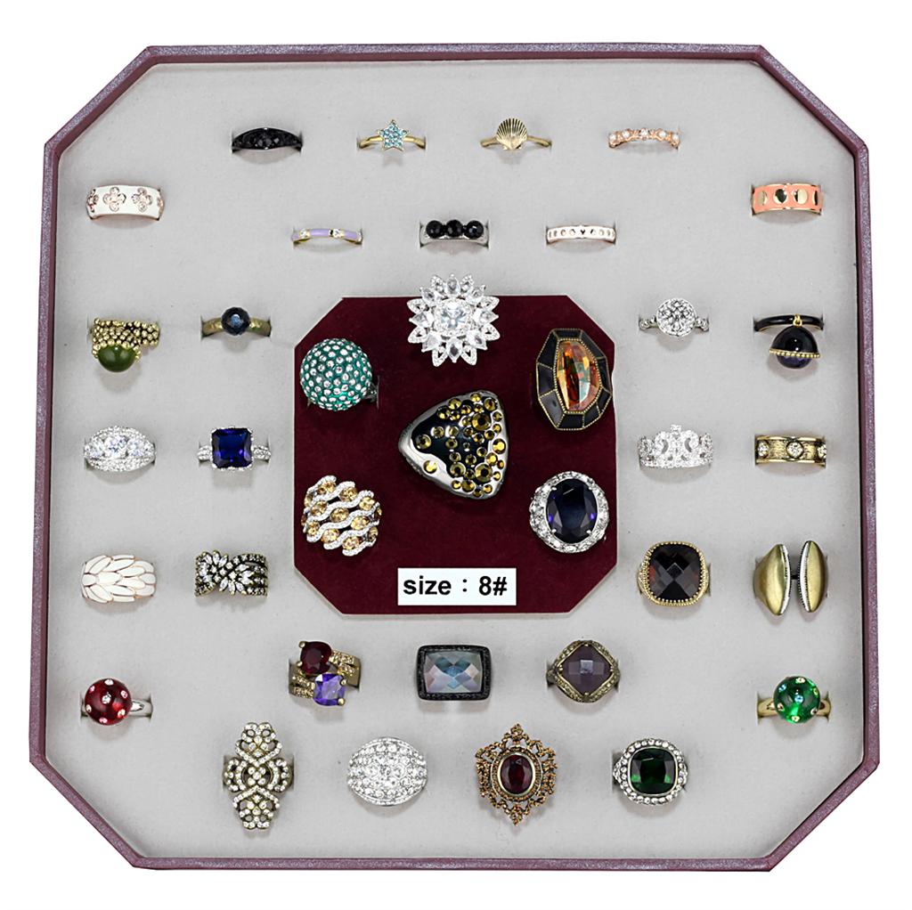 023-SIZE8 - Assorted Brass Ring with Assorted  in Assorted
