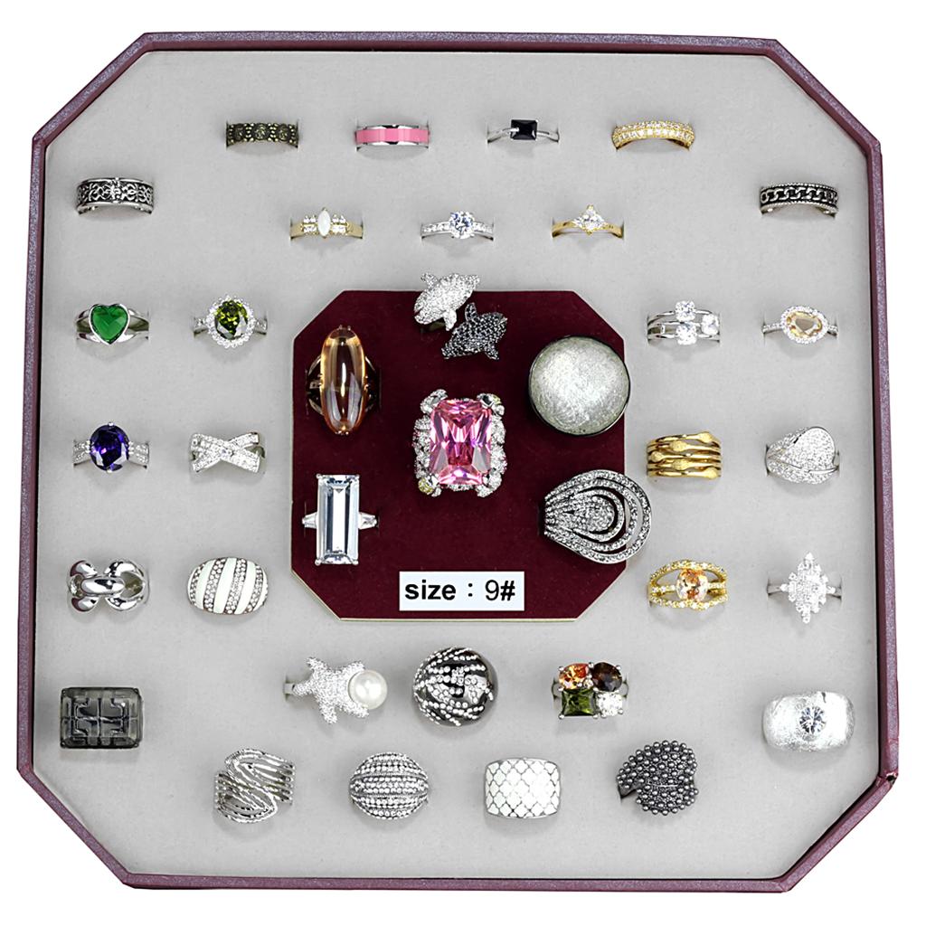 023-SIZE9 - Assorted Brass Ring with Assorted  in Assorted