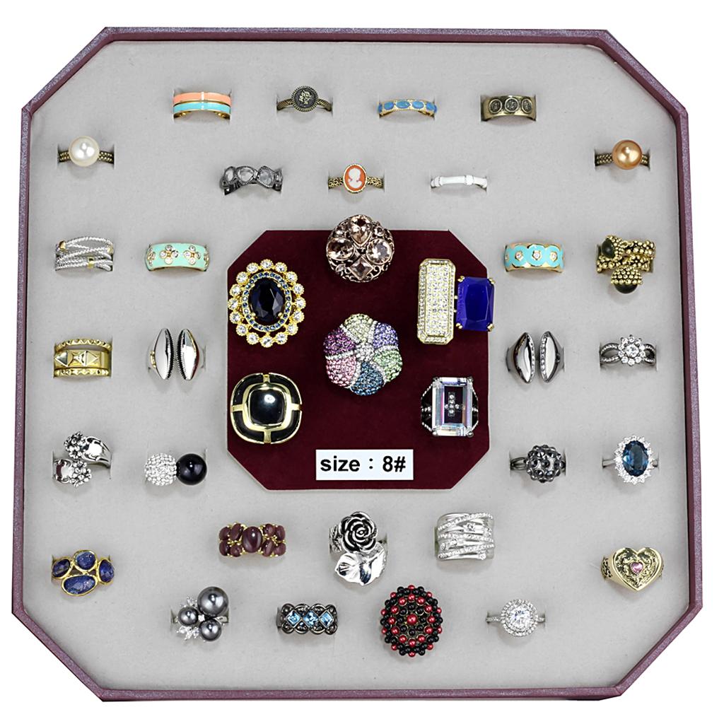 024-SIZE8 - Assorted Brass Ring with Assorted  in Assorted