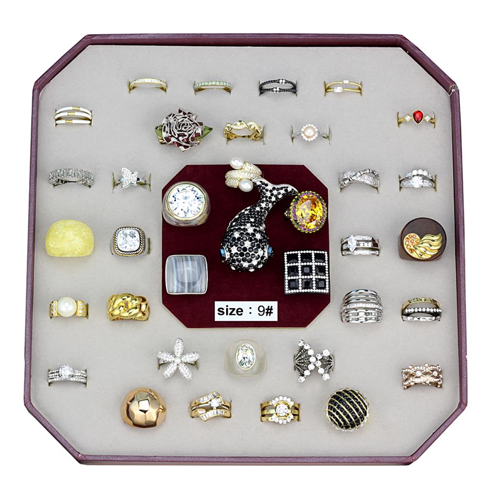 024-SIZE9 - Assorted Brass Ring with Assorted  in Assorted